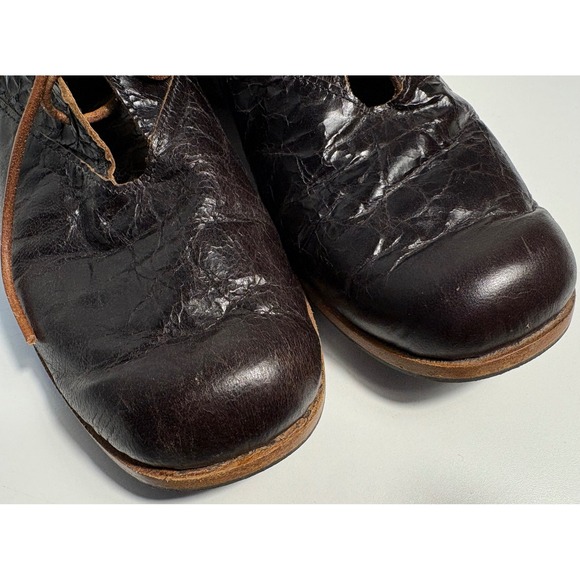 Cydwoq Brown Distressed Leather Lace Up Ankle Boots Women's Size 41.5 Handmade - Picture 7 of 11